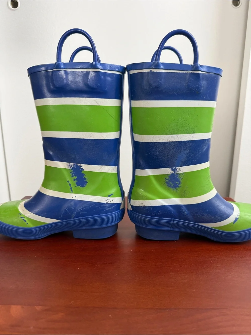 Rain Boots - L.L. Bean - Blue and Green - Size 11